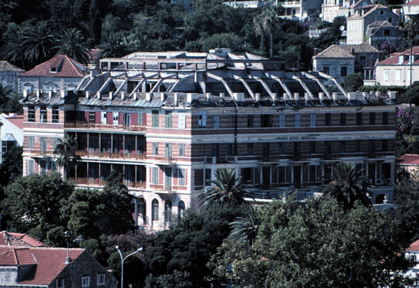 Kriegsschden am Grand Hotel Imperial in Dubrovnik